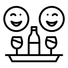 Vector Design Gleeful Gala Icon Style