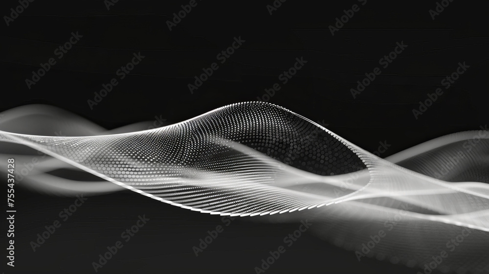 Poster date tenology abstract futuristic illustration. lov poly shape with connection docs and lines on dar