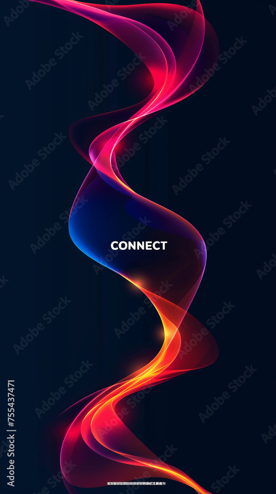 Poster date tenology abstract futuristic illustration. lov poly shape with connection docs and lines on dar