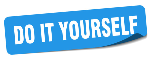 do it yourself sticker. do it yourself label