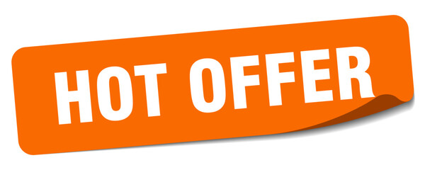 hot offer sticker. hot offer label