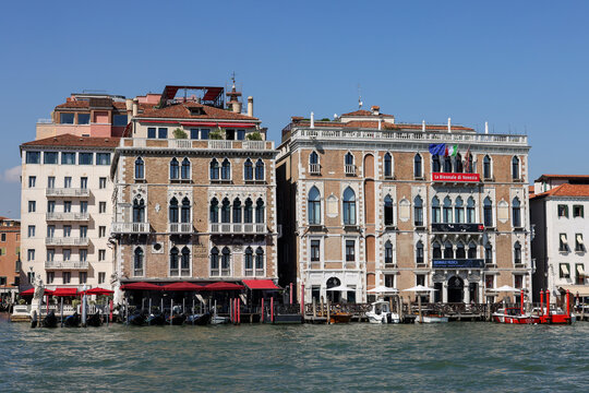The Bauer Palazzo a historic five-star hotel and the Ca' Giustinian on the Grand Canal in the San Marco sestiere of Venice. It is today the seat of the Venice Biennale.