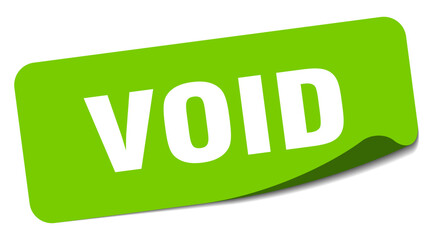 void sticker. void label