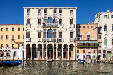  Houses and palaces seen from a motorboat cruise along the Grand Canal in Venice