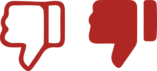  Dislike icon vector design symbol Dislike the icon set. Dislike sign and symbol. Hand with thumb down.