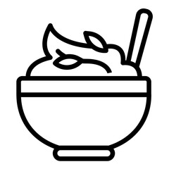 Vector Design Acai Bowl Icon Style