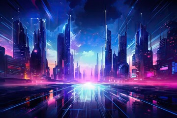 Neon City Nights: Techno Beats in the Pulse