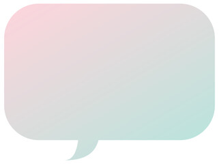 吹き出しのイラスト21【パステルカラーの2色グラデーション（ピンク・緑）】