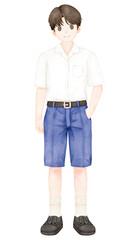 Fototapeta premium thai high school student boy uniform