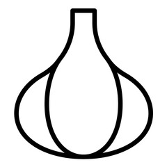 Vector Design Garlic Gaze Icon Style