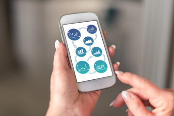 Business analysis concept on a smartphone