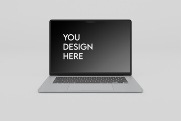 Laptop mock up. Digital devices screen template vector illustration with white background 3d render