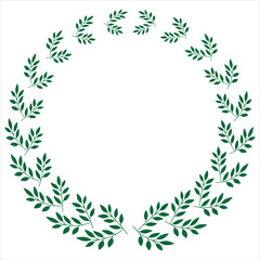 Fototapeta na wymiar Laurel wreath victory icon set. circular laurel foliate, wheat and oak wreaths depicting an award, achievement, heraldry, nobility on white background. Emblem floral greek branch flat style. EPS 10