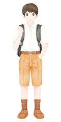 Fototapeta premium cute thai student boy