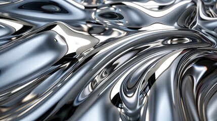 Sleek chrome textures with fluid reflections, for a futuristic.