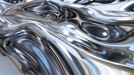 Sleek chrome textures with fluid reflections, for a futuristic.