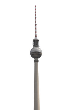 Berlin city tv tower isolated transparent png