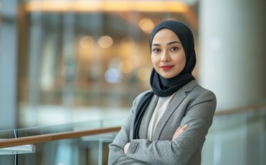Portrait of a confident muslim businesswoman