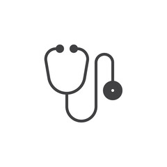 Medical stethoscope vector icon