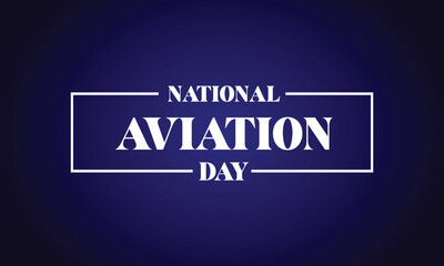 National Aviation Day stylish text illustration Design