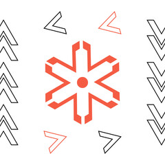 Abstract memphis geometric shape background