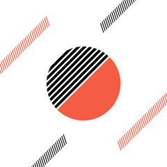 Abstract memphis geometric shape background