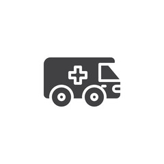 Ambulance car vector icon