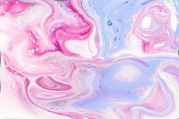 Beautiful abstract pink-blue fluid art seemless pattern background  