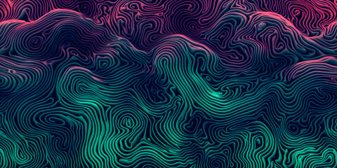 A green and red floral swirl patterned backdrop. The pattern is very intricate and has a lot of detail