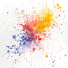 Obraz premium Watercolor splash on transparent background