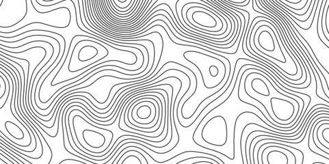 Modern Terrain topographic map. Mountain contour height lines background. paper texture Imitation of a geographical map shades. Black and white abstract background vector. 3D waves. Marble texture.