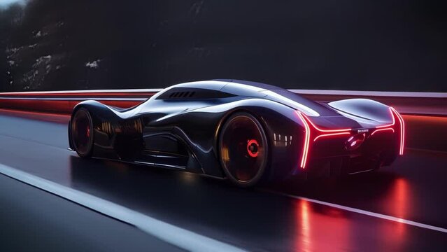 As the car accelerates the rear diffuser visibly adjusts and redirects air flow increasing stability and traction on the road.