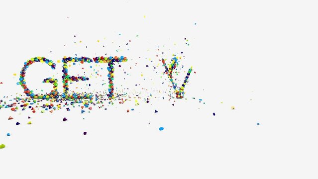 Motion graphics - get well animation on white