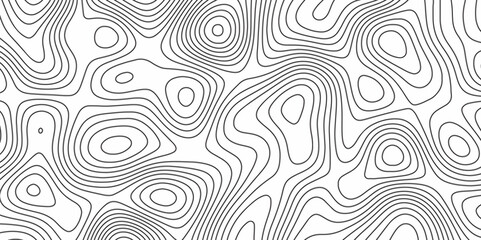 Modern Terrain topographic map. Mountain contour height lines background. paper texture Imitation of a geographical map shades. Black and white abstract background vector. 3D waves. Marble texture.