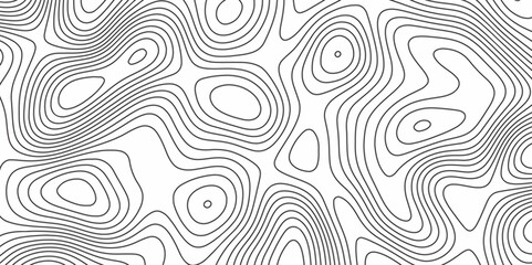 Modern Terrain topographic map. Mountain contour height lines background. paper texture Imitation of a geographical map shades. Black and white abstract background vector. 3D waves. Marble texture.
