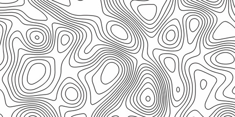 Modern Terrain topographic map. Mountain contour height lines background. paper texture Imitation of a geographical map shades. Black and white abstract background vector. 3D waves. Marble texture.