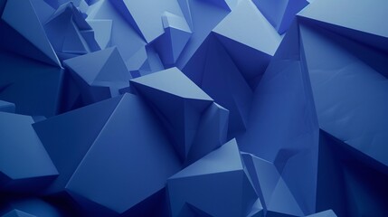 a group of blue triangles - obrazy, fototapety, plakaty
