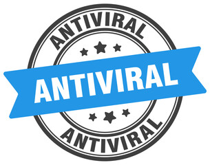 antiviral stamp. antiviral label on transparent background. round sign