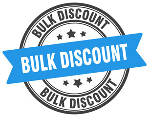 Fototapeta premium bulk discount stamp. bulk discount label on transparent background. round sign