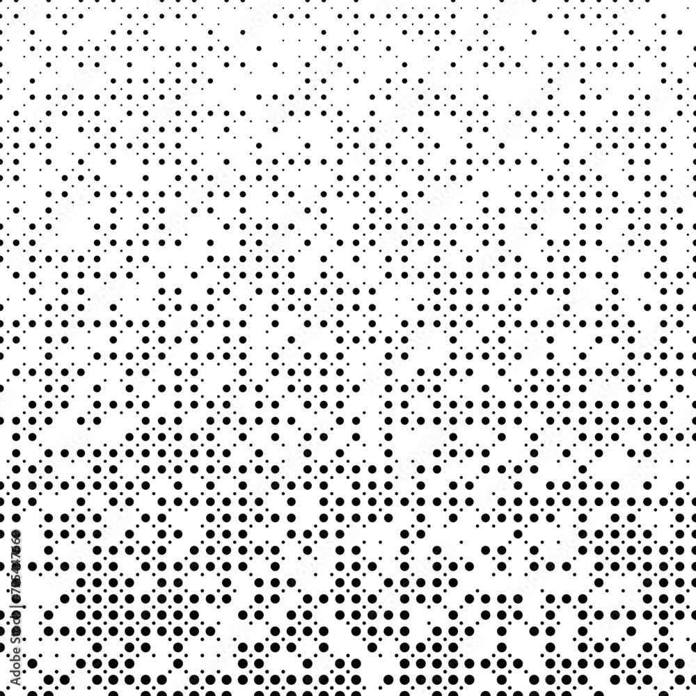 Poster black and white geometrical abstract dot pattern background - monochrome vector design
