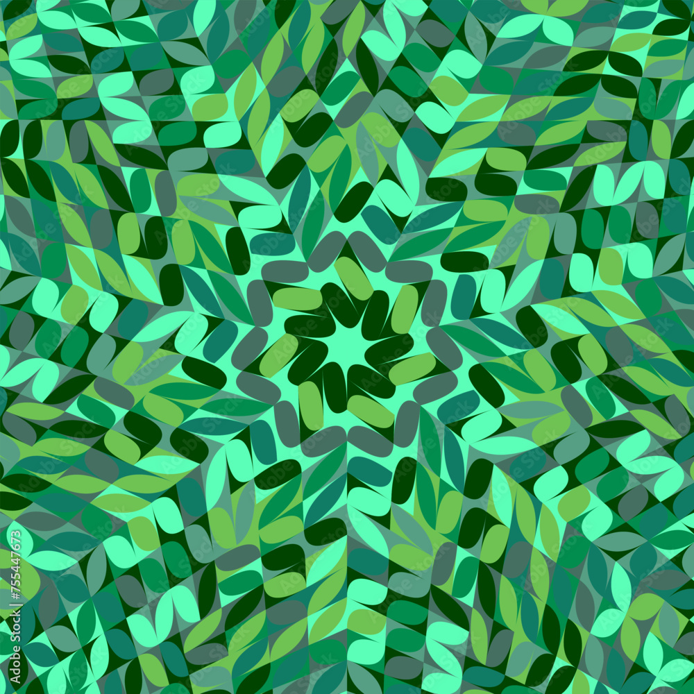 Aufkleber dynamic round pattern mosaic background - hypnotic psychedelic abstract vector illustration