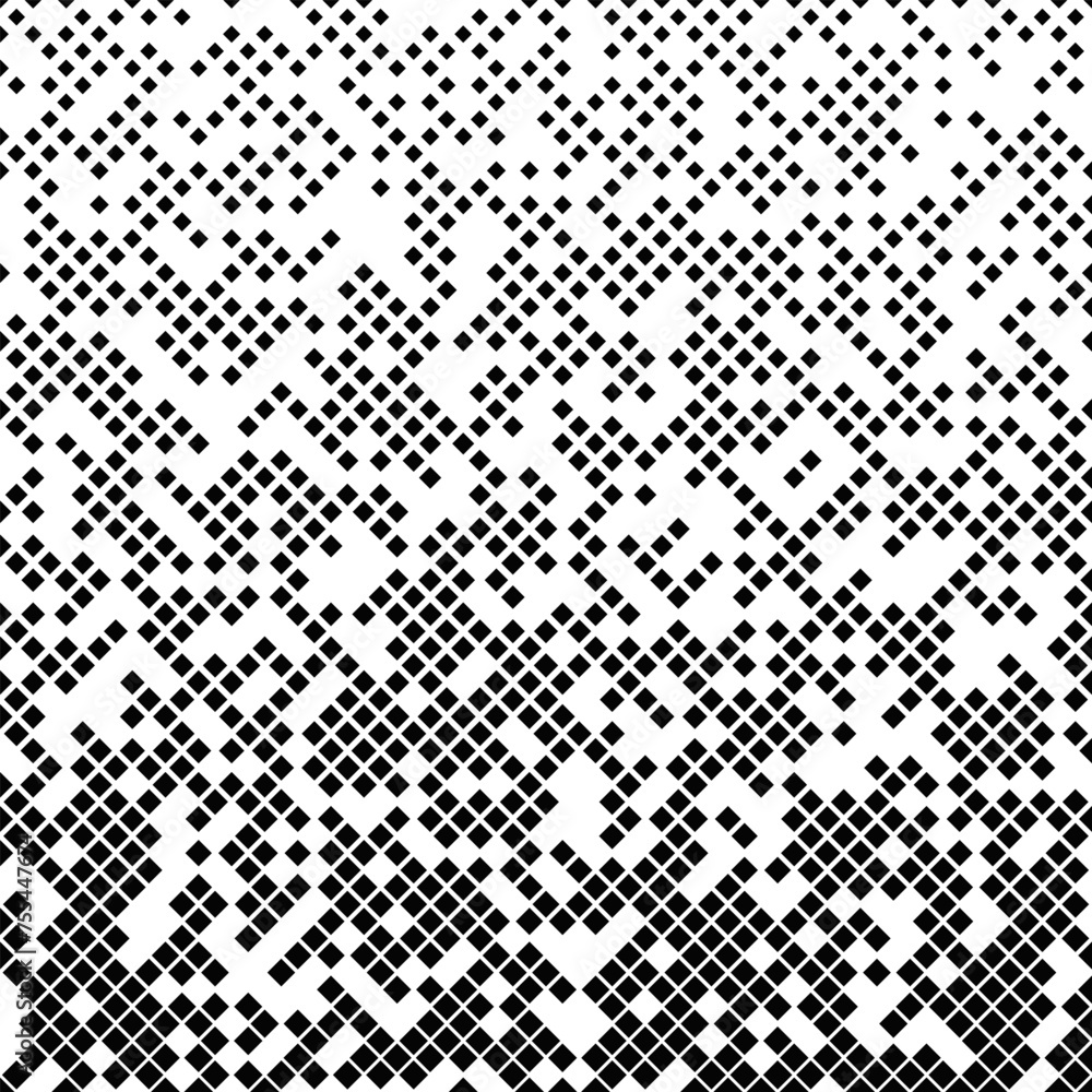 Poster geometric repeating diagonal square pattern background - abstract black and white vector illustratio