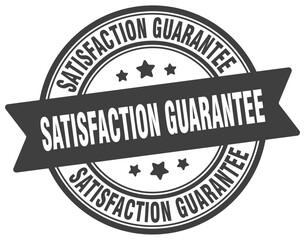 satisfaction guarantee stamp. satisfaction guarantee label on transparent background. round sign