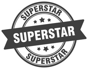 superstar stamp. superstar label on transparent background. round sign