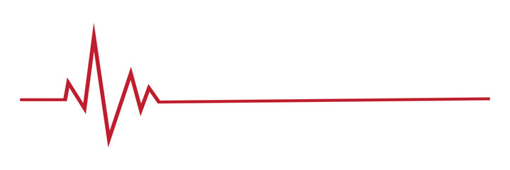 Red heartbeat line icon.  vector file  illustration. 