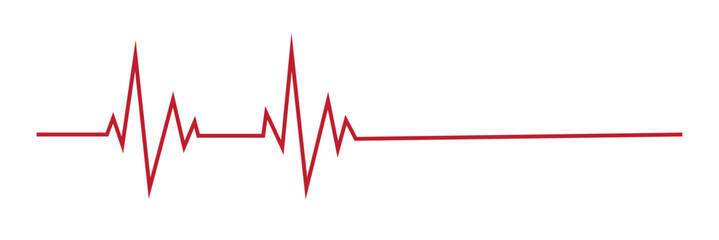 Red heartbeat line icon.  vector file  illustration. 