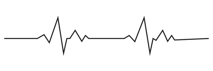 Black heartbeat line icon.  vector file  illustration. 