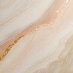 Tekstura marmuru w jasnym beżowym kolorze z dodatkiem złota, dekoracja generative ai