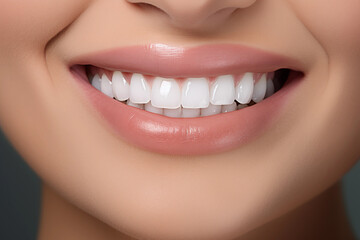 Radiant Smile, Young Woman Showcasing Flawless Teeth in Dental Care Advertisement, Brightening Your Day with Confidence and Oral Health
