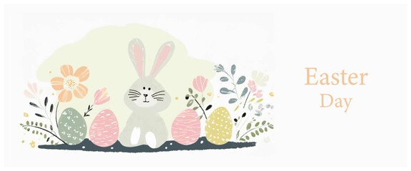 Happy Easter background for poster, cover or postcard	
